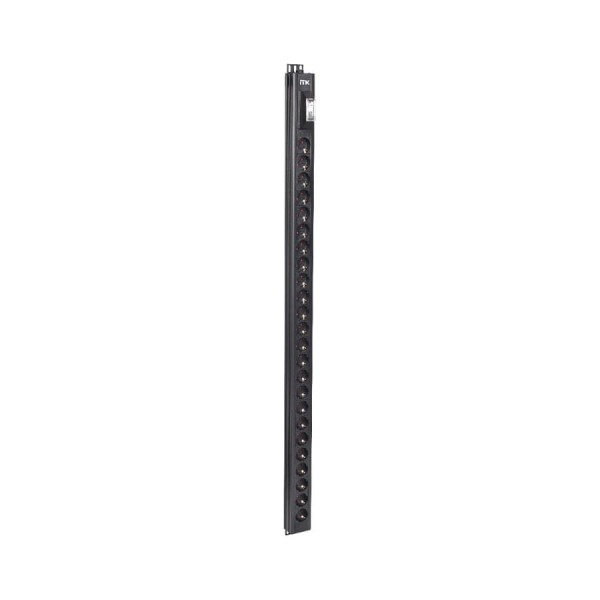 Блок распределения питания ITK BASE PDU, вертикальный PV0102 30U, 1 фаза 32А 24 розетки SCHUKO (немецкий стандарт) без кабеля с клеммной колодкой BS-PV60-24D-12