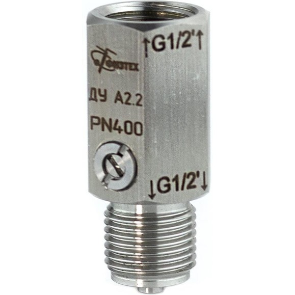 Демпфирующее устройство Физтех ДУ-A2.2 (СтН) внеш.G1/2 - внутр.G1/2 4687205637321 Демпфирующее устройство Физтех ДУ-A2.2 (СтН) внеш.G1/2 - внутр.G1/2 4687205637321