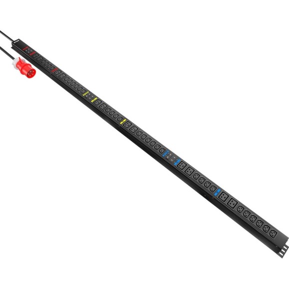 Блок распределения питания NTSS Basic, 3ф32А, 22кВт, 6 гидр.авт., (30)С13, (12)С19, сталь, 3м каб., вил. IEC 60309 NTSS-PDU-KB513012-3025