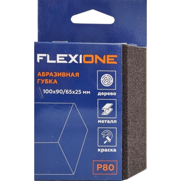 Губка абразивная Flexione 4-х стр. 100x90/65x25мм Р80 Flexiоne (трапецевидная) 90000474 Губка абразивная Flexione 4-х стр. 100x90/65x25мм Р80 Flexiоne (трапецевидная) 90000474