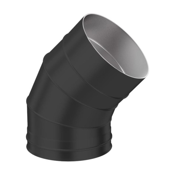 Колено 3-х секционное Металлик и Ко 135x150, AISI 430 0.80, RAL 9005, терм. о О0000115989 Колено 3-х секционное Металлик и Ко 135x150, AISI 430 0.80, RAL 9005, терм. о О0000115989