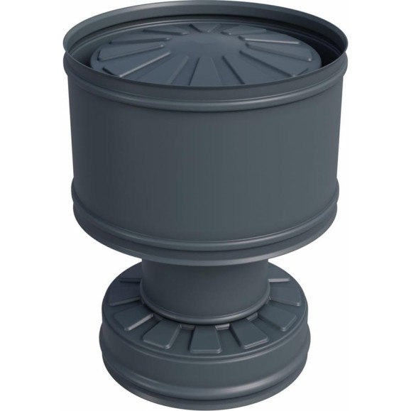 Оголовок с дефлектором Металлик и Ко 210x150, Оц 0.50 AISI 430 0.50, конденсат, RAL 7024 п о О0000075243