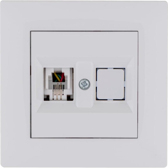 Розетка MAKEL компютерная CAT5 + гнездо СП KAREA RIZZ IP20 бел. 88001035 Розетка MAKEL компютерная CAT5 + гнездо СП KAREA RIZZ IP20 бел. 88001035