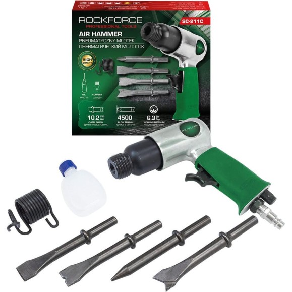 Молоток пневматический Rockforce 4500 уд/мин RF-SC-211C(61585) Молоток пневматический Rockforce 4500 уд/мин RF-SC-211C(61585)