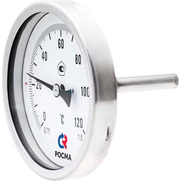 Термометр РОСМА БТ-51.220 (0-120С) ДК100 L=64 G1/2, коррозионностойкий, 1.5 D070-02843