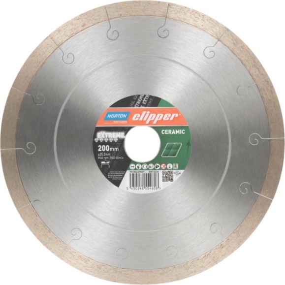 Алмазный диск для резки керамики Extreme ceramic 200x25.4 мм NORTON 70184647047 Алмазный диск для резки керамики Extreme ceramic 200x25.4 мм NORTON 70184647047