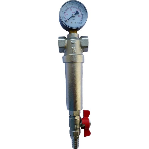 Фильтр механический самопромывной с манометром KROMWELL 1 KW.F60206 Фильтр механический самопромывной с манометром KROMWELL 1 KW.F60206