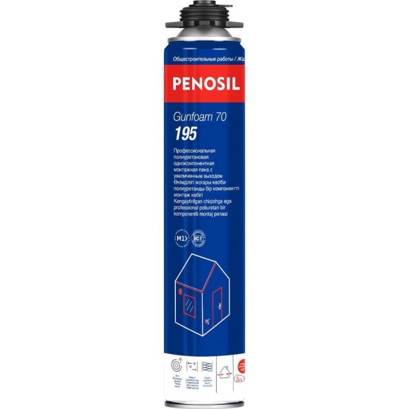 Пена монтажная профессиональная с увеличенным выходом Penosil Gunfoam 70 850 мл A1648Z Пена монтажная профессиональная с увеличенным выходом Penosil Gunfoam 70 850 мл A1648Z