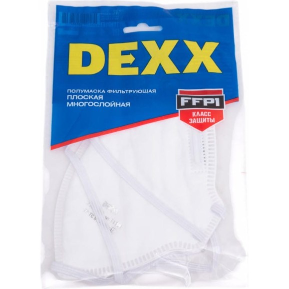 Фильтрующая противоаэрозольная многослойная полумаска DEXX FFP1 11101_z01 Фильтрующая противоаэрозольная многослойная полумаска DEXX FFP1 11101_z01