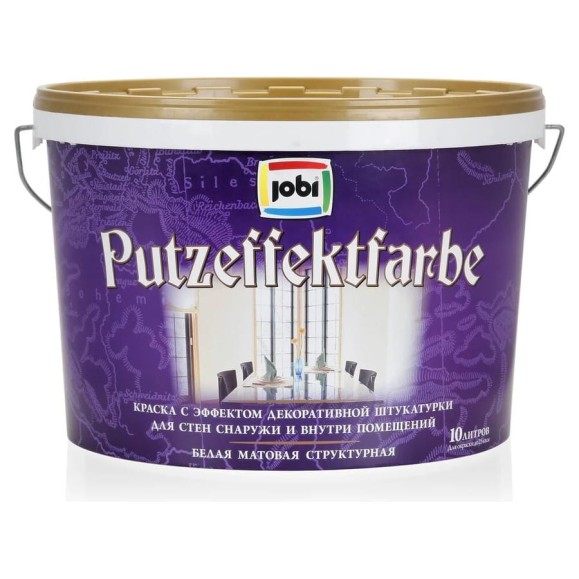 Краска JOBI с эффектом декоративной штукатурки PUTZ-EFFEKTFARBE 10л 11823 Краска JOBI с эффектом декоративной штукатурки PUTZ-EFFEKTFARBE 10л 11823