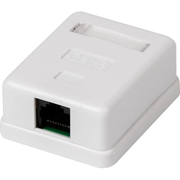 Компьютерная розетка Retic на 1 порт RJ-45, 8p8c, cat. 6, на плате 100 шт J-8P8C-C6-1P-TWCS/100