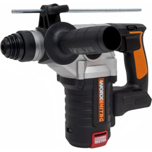Аккумуляторный бесщеточный перфоратор WORX 20В, без АКБ и ЗУ WX380.9 Аккумуляторный бесщеточный перфоратор WORX 20В, без АКБ и ЗУ WX380.9
