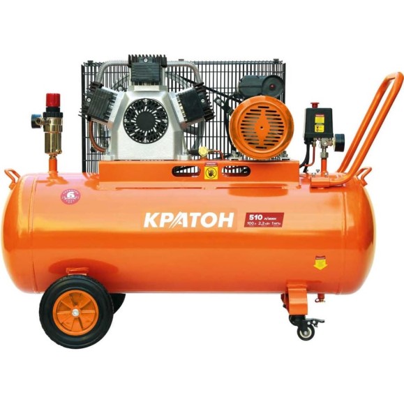 Компрессор с ременной передачей безмасляный Кратон AC-510-100-BDW 3 01 01 069 Компрессор с ременной передачей безмасляный Кратон AC-510-100-BDW 3 01 01 069