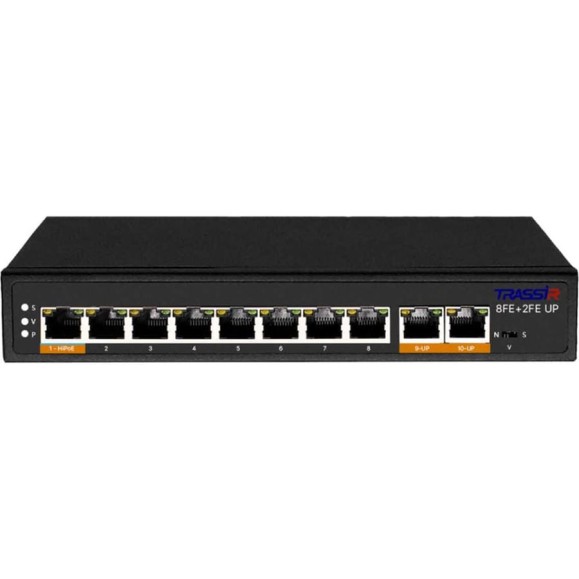 Коммутатор Trassir Ethernet, PoE TR-NS1110-120-8POE УТ-00058115 Коммутатор Trassir Ethernet, PoE TR-NS1110-120-8POE УТ-00058115