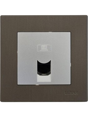 Розетка компьютерная Luxar Mosaic с/у RJ-45 серебро/титан с рамкой (20.045.02) 4606400430513 Розетка компьютерная Luxar Mosaic с/у RJ-45 серебро/титан с рамкой (20.045.02) 4606400430513