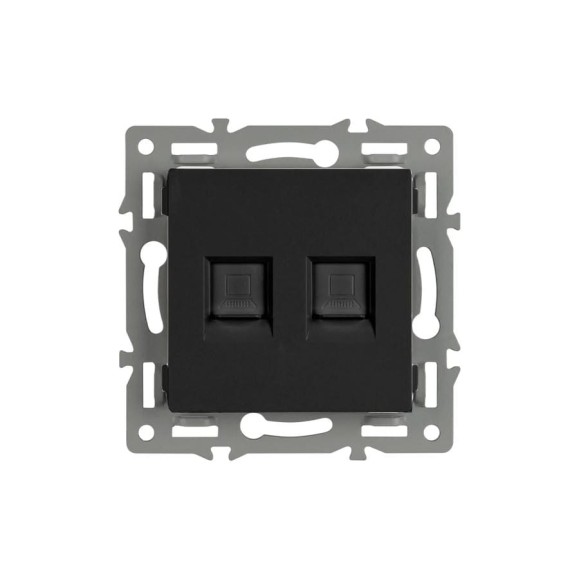 Механизм компьютерной розетки Arlight двойной SCT-MPC2-PL-BK 1шт 045337 Механизм компьютерной розетки Arlight двойной SCT-MPC2-PL-BK 1шт 045337