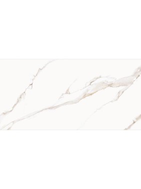 Керамогранит Калакатта Милаццо Голд / Calacatta Milazzo Gold sugar-эффект 600x1200x9,5 1,44 м2 белый Delacora 60120CMI01