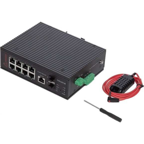 Промышленный управляемый коммутатор, L2+, 8 портов Ethernet (PoE/PoE++), 2 порта SFP/1G, с датчиком температуры/влажности АМАДОН KA-ACIP-8GE2GS Промышленный управляемый коммутатор, L2+, 8 портов Ethernet (PoE/PoE++), 2 порта SFP/1G, с датчиком температуры/влажности АМАДОН KA-ACIP-8GE2GS