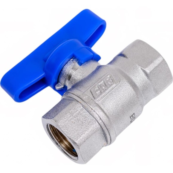 Хромированный шаровой кран FAR 1/2' ВР-ВР, бабочка, синий FS 3036 12BC Хромированный шаровой кран FAR 1/2' ВР-ВР, бабочка, синий FS 3036 12BC