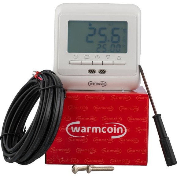 Терморегулятор программируемый Warmcoin W6000 белый W_6000