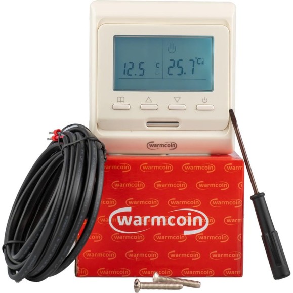 Терморегулятор программируемый Warmcoin W51 бежевый W51_beige