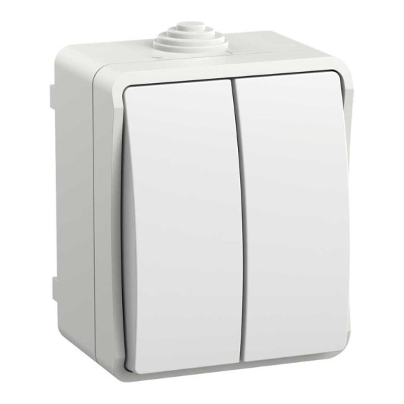 Выключатель IEK FORS 2-кл. о/у IP54 ВС20-2-0-ФБ бел. EVS20-K01-10-54-DC Выключатель IEK FORS 2-кл. о/у IP54 ВС20-2-0-ФБ бел. EVS20-K01-10-54-DC