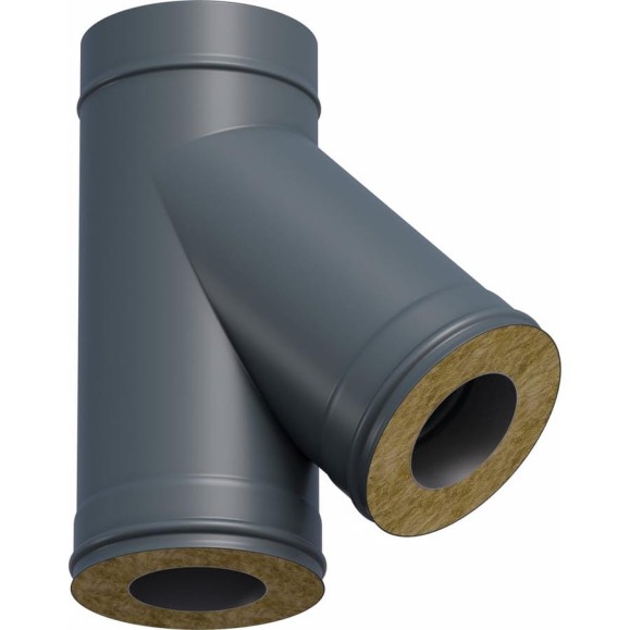 Тройник сэндвича-И Металлик и Ко 135x200x115, Оц 0.50, AISI 430 0.80, конденсат, RAL 7024, п о О0000148208