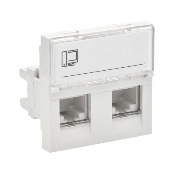 Розетка IEK PRIMER РКИ-22-00-П-6 RJ45 кат.6 (2м/2вх) бел. PR-KK40D-RI-0-2-2C06U-K01 Розетка IEK PRIMER РКИ-22-00-П-6 RJ45 кат.6 (2м/2вх) бел. PR-KK40D-RI-0-2-2C06U-K01