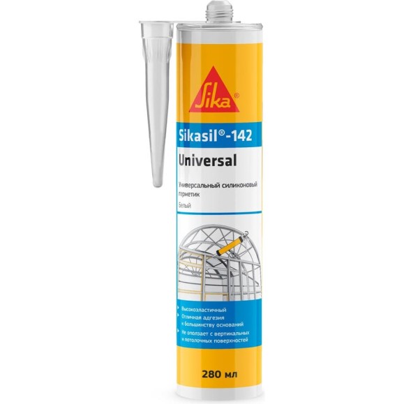 Универсальный силиконовый герметик SIKA sil-142 Universal чёрный, 280 мл 785044