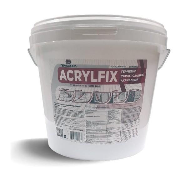 Герметик универсальный акриловый ГЕРМОИЗОЛ AcrylFix ведро 5 кг ТУ 20.30.22-036-03495485-2025 БП-00002284 Герметик универсальный акриловый ГЕРМОИЗОЛ AcrylFix ведро 5 кг ТУ 20.30.22-036-03495485-2025 БП-00002284