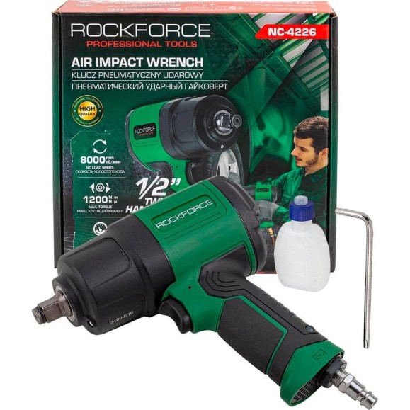 Гайковерт пневматический ударный Rockforce 1/2", 1200Нм RF-NC-4226(61572) Гайковерт пневматический ударный Rockforce 1/2", 1200Нм RF-NC-4226(61572)