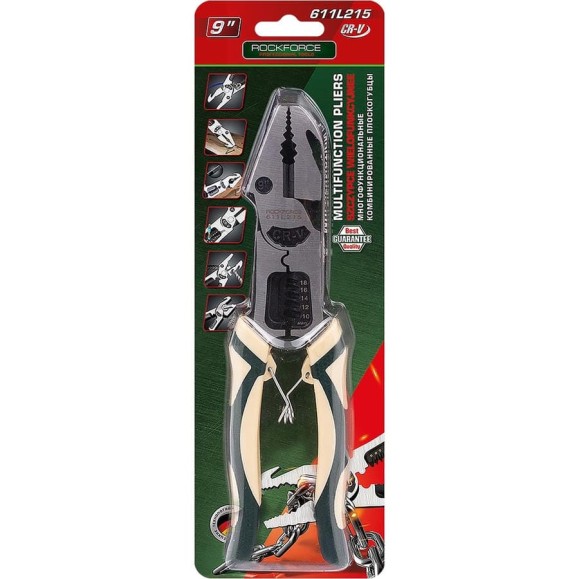 Плоскогубцы комбинированные многофункциональные Rockforce RF-611L215(62337) Плоскогубцы комбинированные многофункциональные Rockforce RF-611L215(62337)