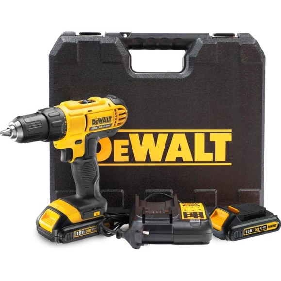 Аккумуляторная дрель-шуруповерт Dewalt 18 В, 1500 об/мин, с 2 АКБ 1.5 Ач и ЗУ, в кейсе, DCD771S2 DCD771S2-QW Аккумуляторная дрель-шуруповерт Dewalt 18 В, 1500 об/мин, с 2 АКБ 1.5 Ач и ЗУ, в кейсе, DCD771S2 DCD771S2-QW