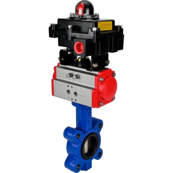 Затвор DN.ru QT450-QT450-NBR-2W-Fb-H Ду50 Ру16 LUG пневмопривод, БКВ D050-50099 Затвор DN.ru QT450-QT450-NBR-2W-Fb-H Ду50 Ру16 LUG пневмопривод, БКВ D050-50099