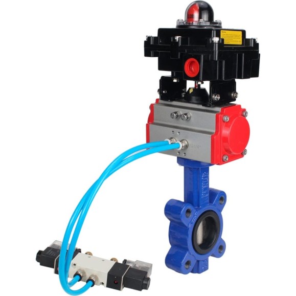 Затвор DN.ru QT450-QT450-NBR-2W-Fb-H Ду65 Ру16 LUG пн.привод, пн.распределитель, БКВ D050-50610 Затвор DN.ru QT450-QT450-NBR-2W-Fb-H Ду65 Ру16 LUG пн.привод, пн.распределитель, БКВ D050-50610