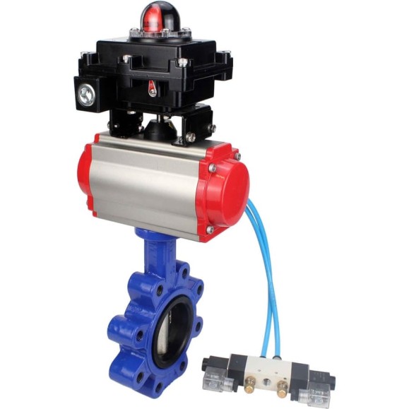Затвор DN.ru QT450-304-NBR-2W-Fb-H Ду150 Ру16 LUG пн.привод, пн.распределитель, БКВ D050-50554 Затвор DN.ru QT450-304-NBR-2W-Fb-H Ду150 Ру16 LUG пн.привод, пн.распределитель, БКВ D050-50554