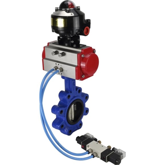 Затвор DN.ru QT450-304-EPDM-2W-Fb-H Ду150 Ру16 LUG пн.привод, пн.распределитель, БКВ D050-52183 Затвор DN.ru QT450-304-EPDM-2W-Fb-H Ду150 Ру16 LUG пн.привод, пн.распределитель, БКВ D050-52183