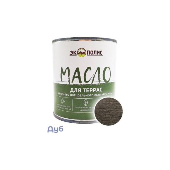 Масло для террас Экополис 0,75 л. дуб mdt-075-dub Масло для террас Экополис 0,75 л. дуб mdt-075-dub