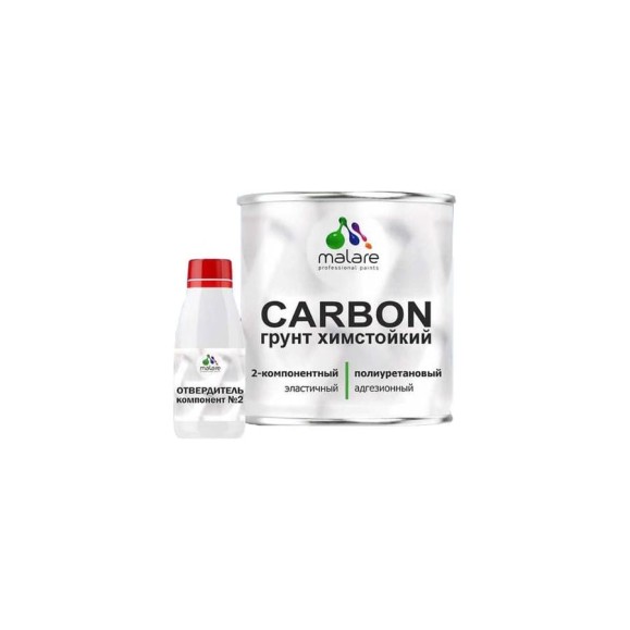 Полиуретановый грунт MALARE 2К CARBON химстойкий, двухкомпонентный высокопрочный износостойкий укрепляющий УФ-стойкий эластичный, 9 кг + 360 гр отвердитель 4660504765537 ПУГХИМПР0900 Полиуретановый грунт MALARE 2К CARBON химстойкий, двухкомпонентный высокопрочный износостойкий укрепляющий УФ-стойкий эластичный, 9 кг + 360 гр отвердитель 4660504765537 ПУГХИМПР0900