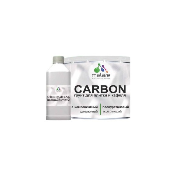 Полиуретановый грунт MALARE 2К CARBON для плитки, двухкомпонентный влагостойкий высокопрочный износостойкий укрепляющий, 16 кг + 640 гр отвердитель 4660504765469 ПУГПЛИТПР1600 Полиуретановый грунт MALARE 2К CARBON для плитки, двухкомпонентный влагостойкий высокопрочный износостойкий укрепляющий, 16 кг + 640 гр отвердитель 4660504765469 ПУГПЛИТПР1600