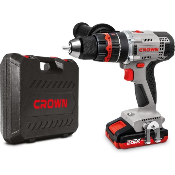 Аккумуляторная ударная дрель-шуруповерт Crown CT21075HMX-2 BMC Аккумуляторная ударная дрель-шуруповерт Crown CT21075HMX-2 BMC