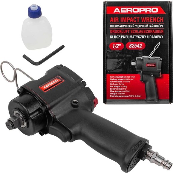 Ударный пневмогайковерт Forsage Compact с реверсом и регулировкой усилия 1/2 F-82542(50501) Ударный пневмогайковерт Forsage Compact с реверсом и регулировкой усилия 1/2 F-82542(50501)