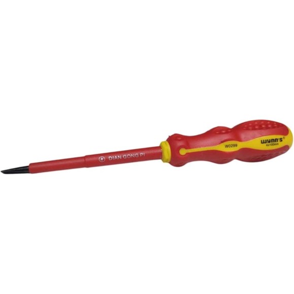 Отвертка шлицевая диэлектрическая WYNNS 4_100 W0299G/ Tools 00000019861 Отвертка шлицевая диэлектрическая WYNNS 4_100 W0299G/ Tools 00000019861