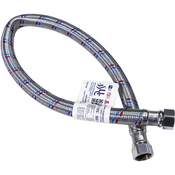 Гибкая проводка для воды ЦС ГИГАНТ 19, 1/2”Г х 1/2Г, L80 см, ГП002068 Гибкая проводка для воды ЦС ГИГАНТ 19, 1/2”Г х 1/2Г, L80 см, ГП002068