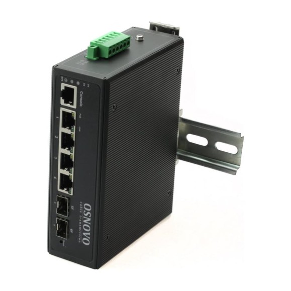 Промышленный управляемый (L2+) PoE коммутатор Gigabit Ethernet на 6 портов SW-80402-IL(port 90W,360W) OSNOVO 14823 Промышленный управляемый (L2+) PoE коммутатор Gigabit Ethernet на 6 портов SW-80402-IL(port 90W,360W) OSNOVO 14823