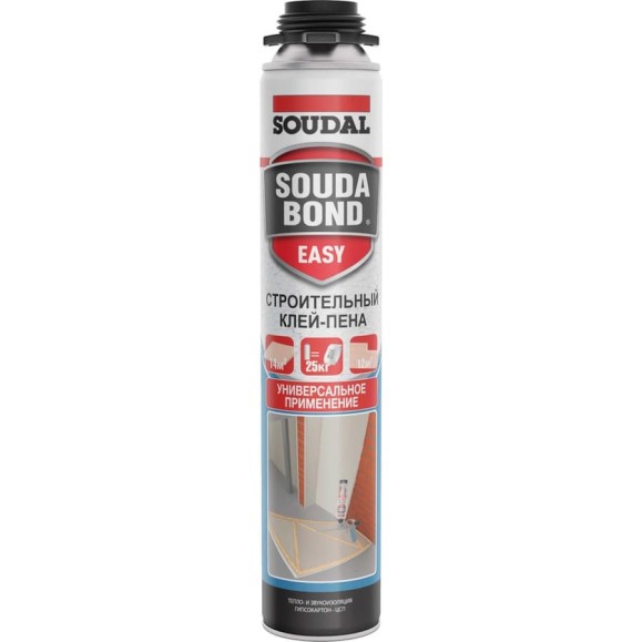 Полиуретановый клей в аэрозоле SOUDAL Easy Soudabond Gun 0.75 л 121618 Полиуретановый клей в аэрозоле SOUDAL Easy Soudabond Gun 0.75 л 121618