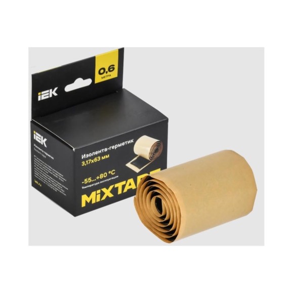 Изолента-герметик IEK MIXTAPE PRO 3,17x63 мм, 0,6 м MT7-IZ35-C317-63-D06 Изолента-герметик IEK MIXTAPE PRO 3,17x63 мм, 0,6 м MT7-IZ35-C317-63-D06