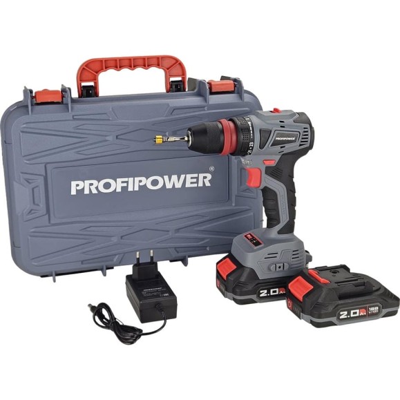 Аккумуляторный бесщеточный шуруповерт Profipower MKBL-18BM Li-ion-2шт, 18В, 2.0Ач, съемный патрон, З/У, 0.8-10 мм, кейс T0057 Аккумуляторный бесщеточный шуруповерт Profipower MKBL-18BM Li-ion-2шт, 18В, 2.0Ач, съемный патрон, З/У, 0.8-10 мм, кейс T0057