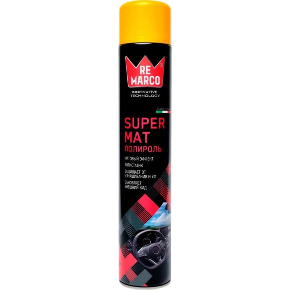 Полироль для пластика авто Re Marco SUPER MAT 750 мл, TUTTI FRUTTI, аэрозоль RM-821 Полироль для пластика авто Re Marco SUPER MAT 750 мл, TUTTI FRUTTI, аэрозоль RM-821