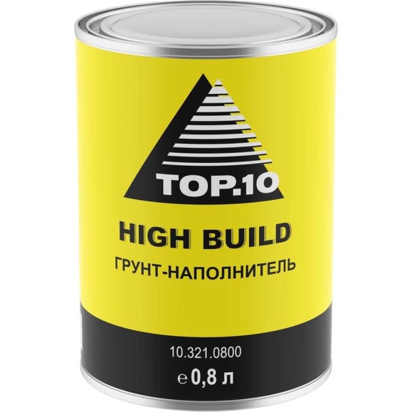 Грунт-наполнитель TOP.10 HIGH-BUILD 0,8л, серый 10.321.0800 10.321.0800 Грунт-наполнитель TOP.10 HIGH-BUILD 0,8л, серый 10.321.0800 10.321.0800